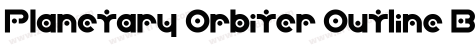 Planetary Orbiter Outline Bold Italic字体转换